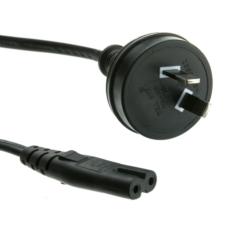 Power Cord for Janome Computerised Machines (2 Pin Cable) - Fits Elna Brother