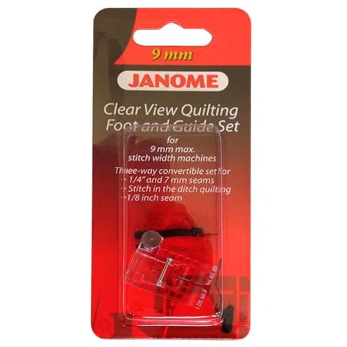 Janome 9mm Clear View Quilting Foot and Guide Set- Skyline S6 S7 S9 CM7 & More