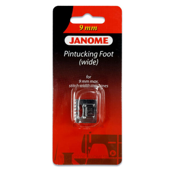 Janome 9mm Wide Pintucking Foot - Twin Needle Work - Skyline S6 S7 S9 CM7 & More