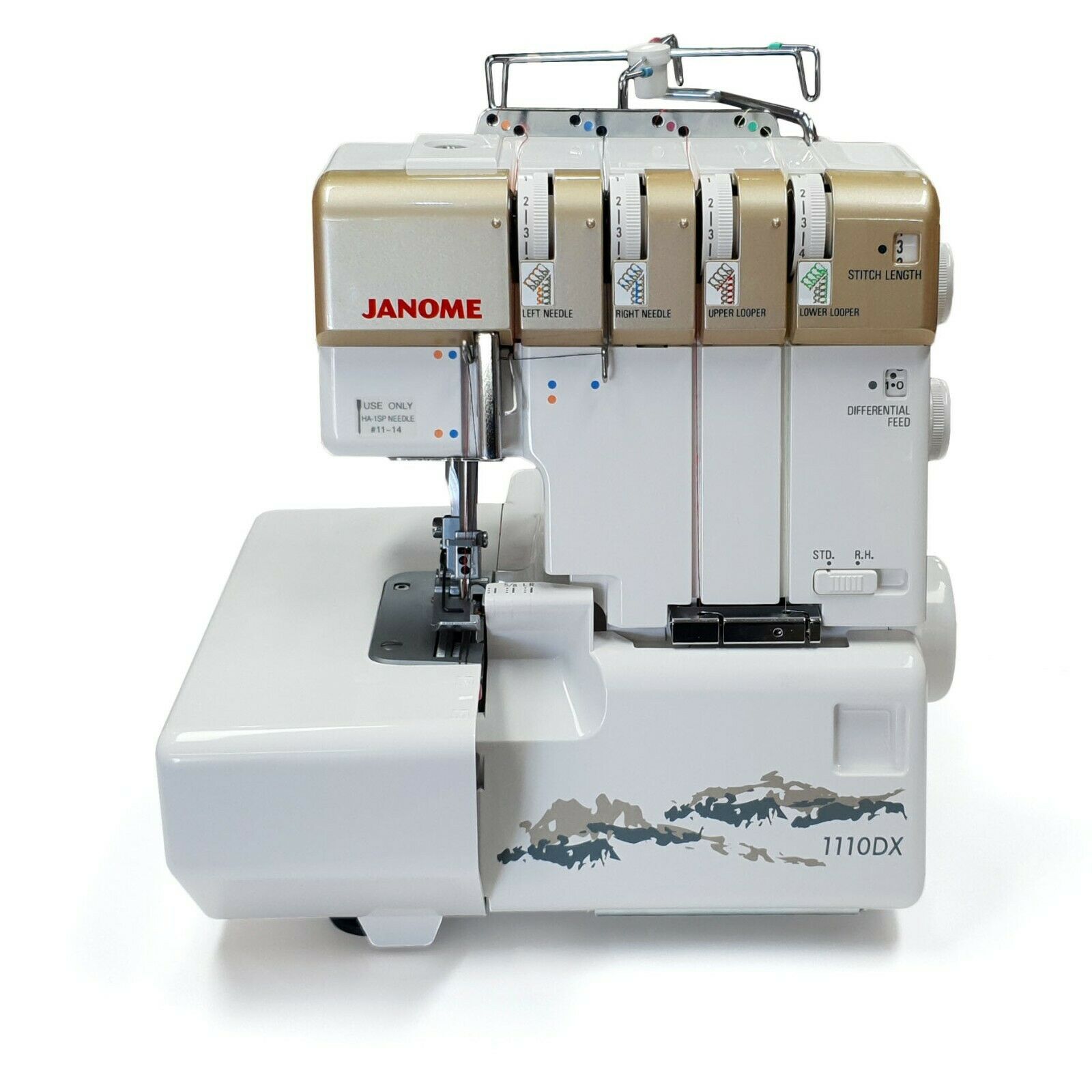 Janome 1110DX Professional Heavy Duty Overlocker - Easy to Thread w/ Rolled Hem - Image 8