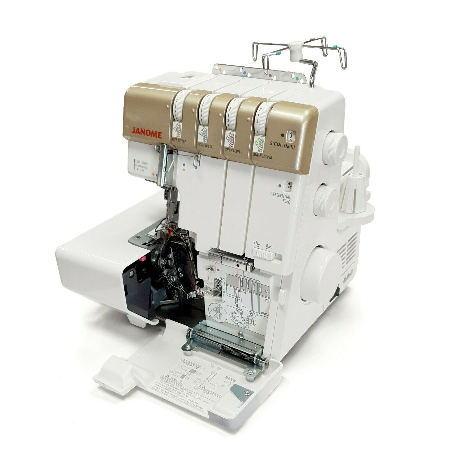 Janome 1110DX Professional Heavy Duty Overlocker - Easy to Thread w/ Rolled Hem - Image 6