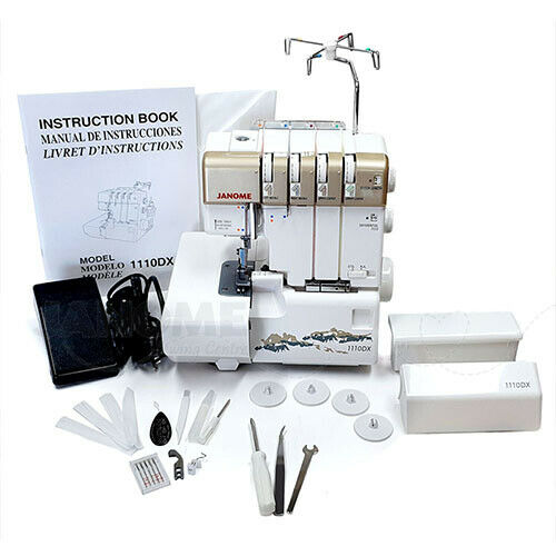 Janome 1110DX Professional Heavy Duty Overlocker - Easy to Thread w/ Rolled Hem - Image 3